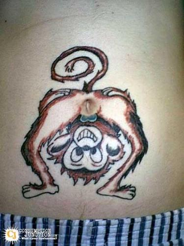 monkey tattoo - funny monkey tattoo