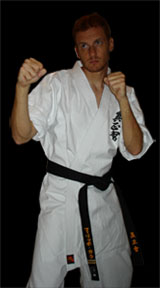 karate - a man is in karate stunt