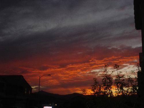 sunset - the sunset right in front of my house