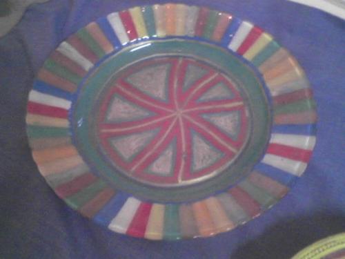 Glass Dish - I designed this plate with permanent paint pens.