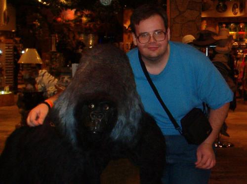 Me - This was taken at the Mall of AMerica. I think it was outside the Rain Forest Cafe.  