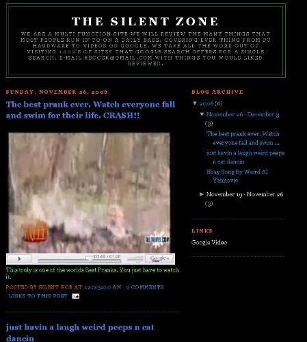 The silent zone - This is a pic of my blog