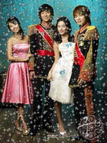 Princess Hours(Goong) - Princess Hour/Goong(Palace) is story about the love in face of tradition, politics, and intrigue. Korea is a constitutional monarchy and the Royal Family lives in a grand Palace, the Goong. Story opens with a startling diagnosis that the King is terminally ill. Faced with the decreasing popularity among the public for the Royalty, a grand wedding for the Crown Prince, Lee Shin, is decided to be the best publicity move to improve the image of Royalty and at the same time prepare Shin for immediate succession. The intended bride? The headstrong, awkward, and sweet spirited Shin Chae-gyung that just happens to go to the same exclusive art school. Chae-gyung was betrothed to become the next Crown Princess by her grandfather and Shin&#039;s grandfather.
As in life, humor masks the pain in this beautifully shot drama. (http://www.wiki.d-addicts.com/Goong)