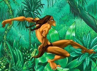 Tarzan - Tarzan jumping about the jumping