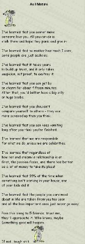 As i Mature - As i Mature.. i have learnt this.. :))))
