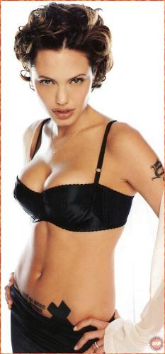 Angelina Jolie  - Angelina Jolie in black bra