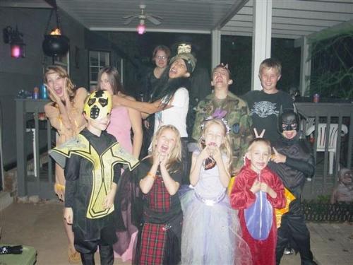 Halloween party - OK, not all of thise kids are mine....just 7 of them! I always tell the kids they can make a funny or weird face when I a done getting a good shot. I always seem to like the, 'Ok, do what you want now.' shot!