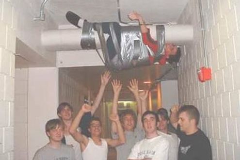 frat prank - Just a photo I found online... not sure who it is.. or what exactly they are doing.. I mean i get the obvious but not sure why lol