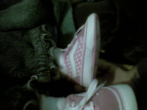 My daughter's first shoes - I love these Vans.  I had to buy them for her.