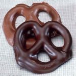 Covered Pretzels - chocolate and carmel covered pretzels