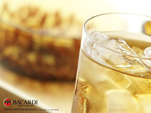Glass of Bacardi Rum - Nice drink of Bacardi rum...