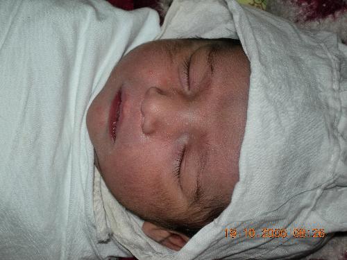 My Babby - when he was four days old.