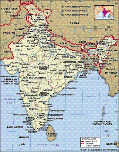 india map - India