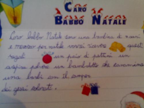 letterina per Babbo natale - Questa letterina l'ha scritta la mia nipotina Sara, non è fantastica???