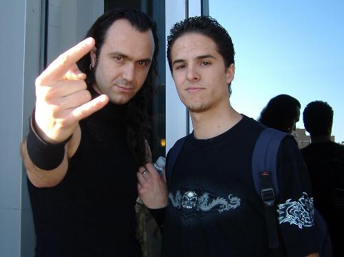 Me and Fernando Ribeiro , Moonspell's vocals - Taken in the autograph session at Fnac in Portugal.