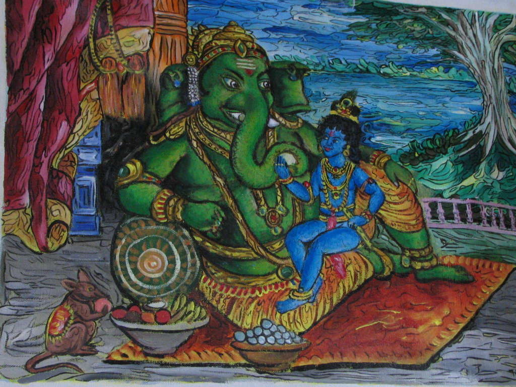 the hinduism - one of the painting based on the hindu religion ..