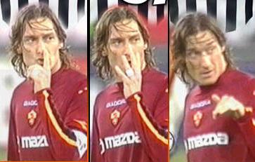 Sssh 4 at home! - Totti reply to juventus player after Roma-Juve 4-0!