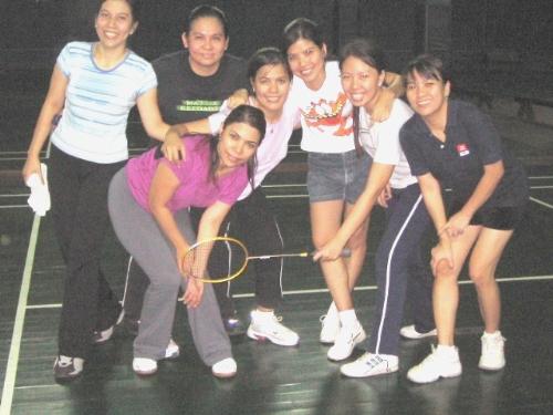 badminton team - play and relax,