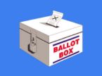 Ballot Box - drawing of a ballot box and ballot
