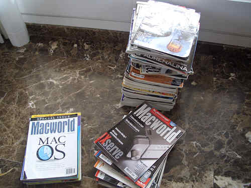 My MACWorld Mags - Just a picture of stacks of my macworld magazines.