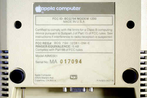 The modem in my old mac - This is a older modem i had in one of my older macs.