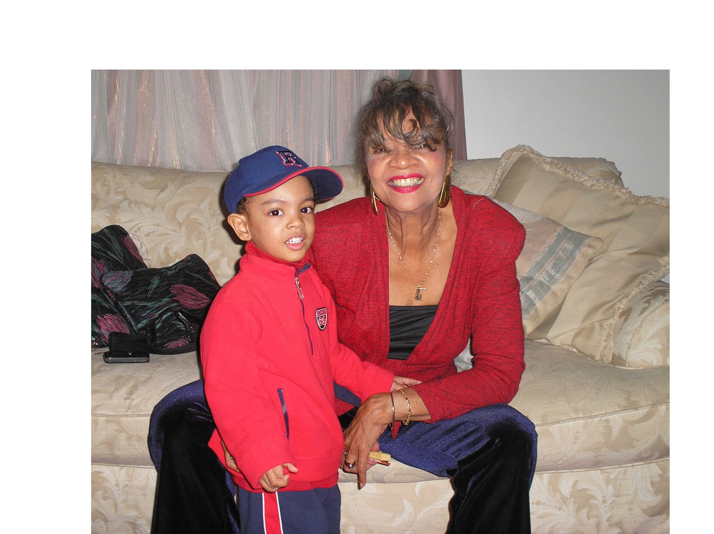 my son with his grandma! she's an awesome lady!