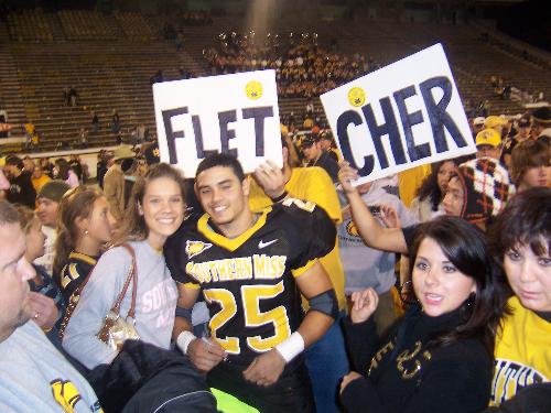 Damion Fletcher - Record breaking Southern Miss freshman runningback, Damion Fletcher.  He broke the record for most yards rushing in a season by a true freshman!  This guy is AMAZING!