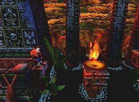 Crash Bandicoot - Crash Bandicoot For months, Sony insisted that Crash Bandicoot was NOT their new mascot. For months, Naughty Dog Software insisted that Crash Bandicoot isn't Sony's answer to Super Mario 64. For months they went so far as to say that the games are completely different and shouldn't be compared. But the comparison is irresistible. Crash may not offer the graphical smoothness or versatility of Mario's vast new world, but its brilliantly colorful and complex jungle environments boast true diversity of shape and texture - kind of a tiki room Cabinet of Dr. Caligari. Look beyond the pretty pixels, however, and Crash weighs in at only slightly above average.