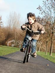 Riding a Bike - Look at this little kid riding the bike haha. It's funny how we never forget how to ride a bike.