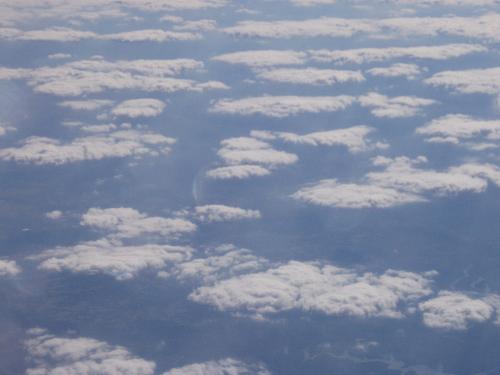 clouds - A view from up in an airplane