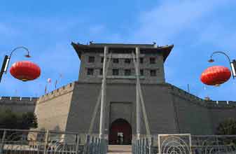 xi'an city wall - one of Flag buildings in xi'an