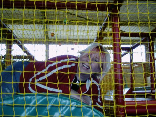 where are my kids? - me in a ball pool on holiday