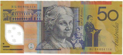 The Australian $50.00 Dollar bank note - The Australian $50.00 Dollar bank note