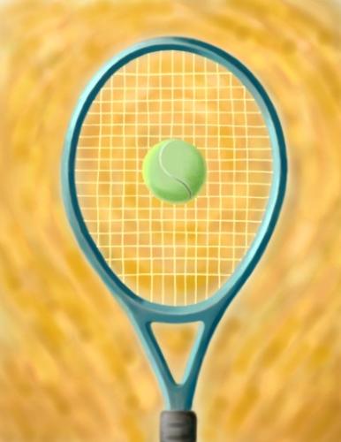 tennis - tennis racket with a ball