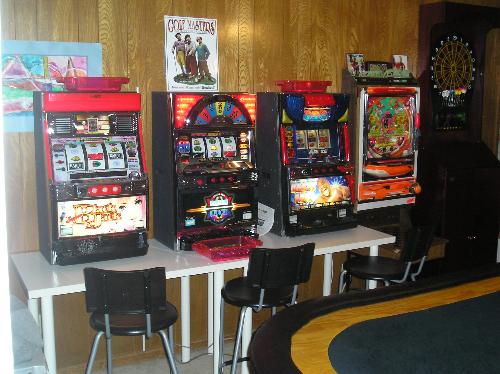 Pachislo and Pachinko - Older pic of my gameroom featuring Pachislo's and a Pachinko. I've added much more recently but I don't have a current pic