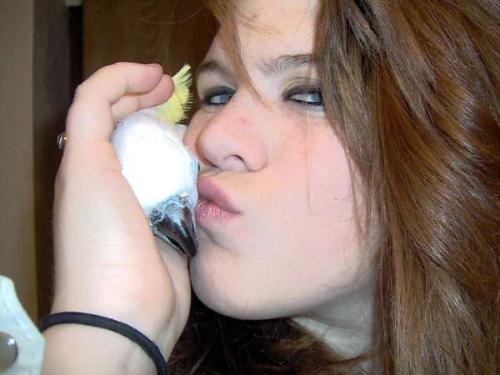 Me and my Triton Cockatoo - I love my Too, he is just my little mama's boy!