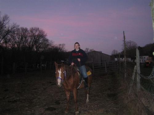 ponies - Me on the first day of training my mom's, friend's horses yay!