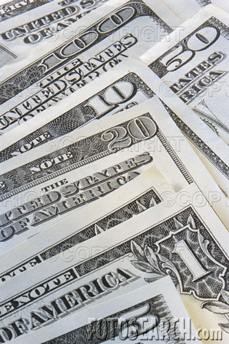 Money pic - A picture of American Dollar bills.