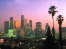 los  angeles skyline - view on the los angeles skyline