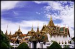 Bangkok, Thailand - view of the National Palace and the Wat of the Emerald Buddha in Bangkok, Thaliand.