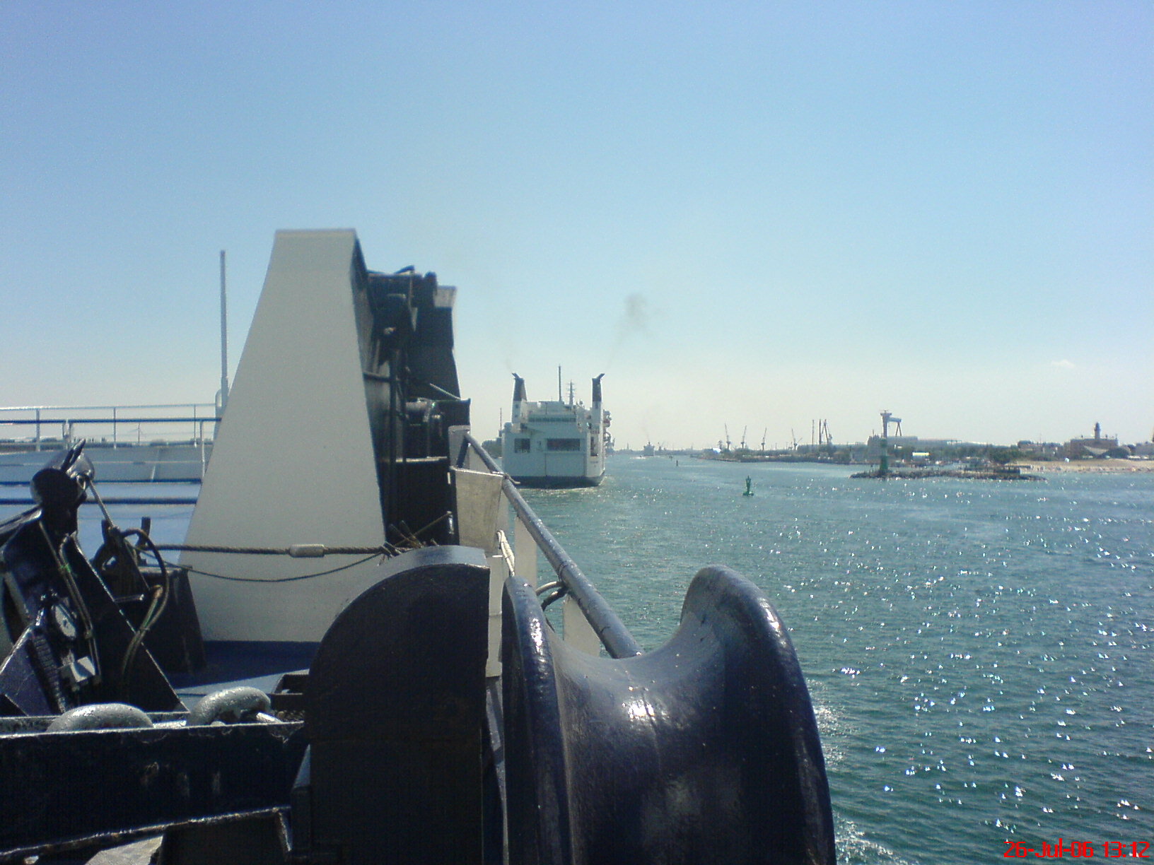 Where sailing into Rostock Harbour - Summerjob as sailor at Scandlines 2006