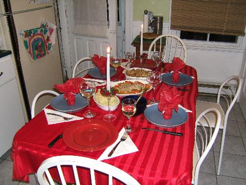 Dinner is Served - Dinner is served.  This is the table at our last dinner party.