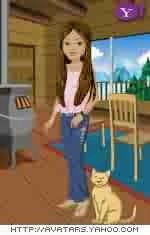 Yahoo avatar  - I picked this background and pet and outfit etc to resember how I see myself in my head