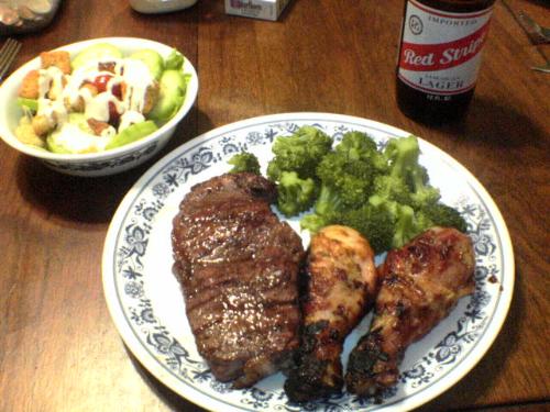 Steak & Chicken - The best of both worlds all in one meal!  Steak & Chicken!