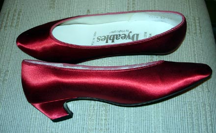 red satin shoes - red satin shoes