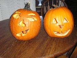 Pumpkins - The pumpkins we carved this weekend!!  Aren&#039;t they cute??