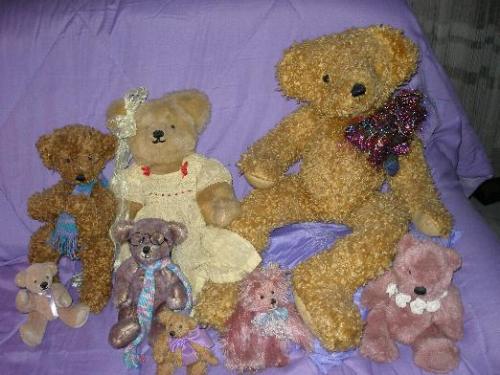 My Teddy Bear Collection - I was into making my own teddy bears for a short time, making all sizes from big ones to the tiniest ones.