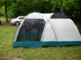 tenting - this is the kind of tent we stayed in. It was okay with the blow up mattress.