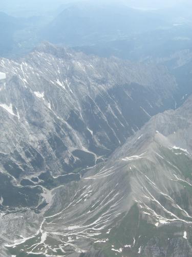 German alps from an airplane - the German alps from an airplane