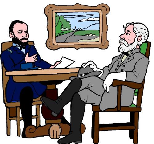 Grant and Lee  - Lee surenders to Grant